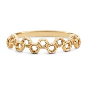 Bluboho Honeycomb Ring 14kt